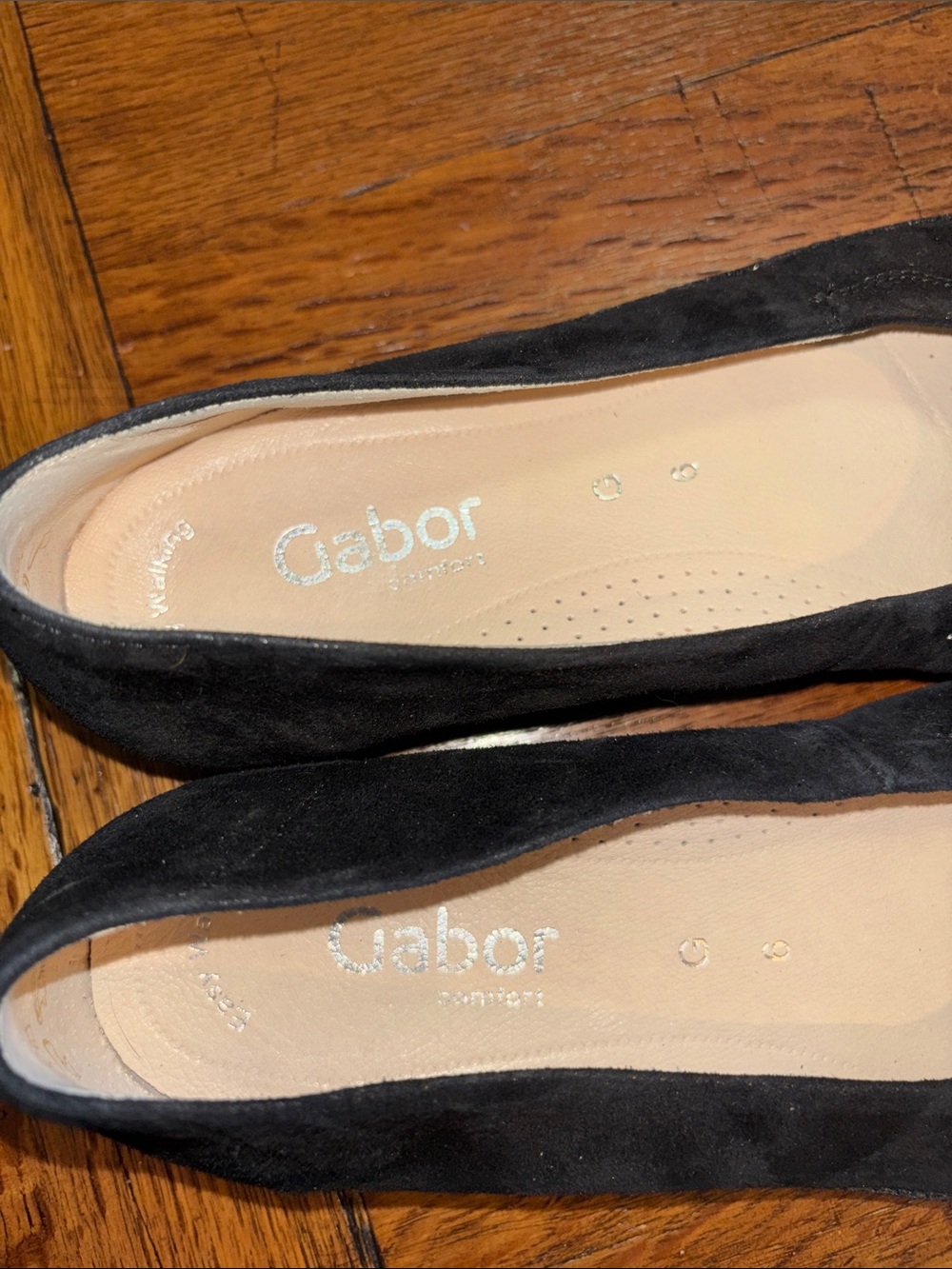 Gabor Women’s black Suede Slip-On Comfort Flats - Picture 8 of 10